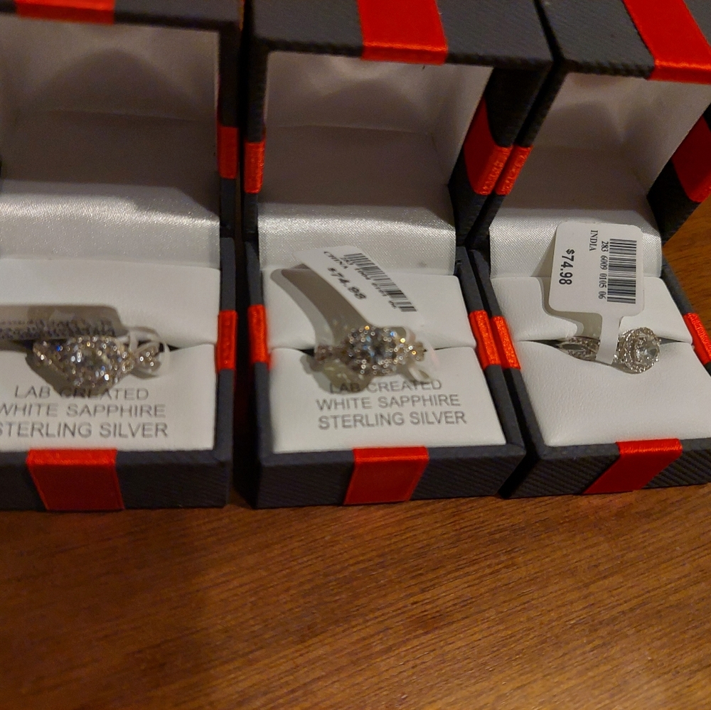 LIMITED TIME SPECIAL! Lab Created White Sapphire Cocktail Ring in Sterling Silve